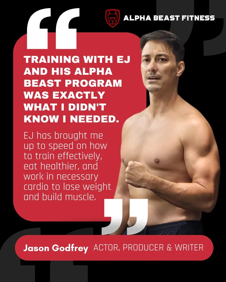 Jason Godfrey, actor, producer and writer, an Alpha Beast Fitness client