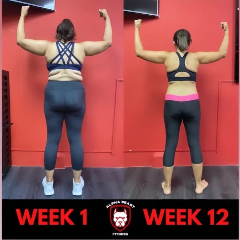Alpha Beast client, week one compared with week twelve